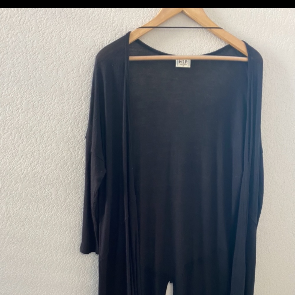 Black thin cardigan